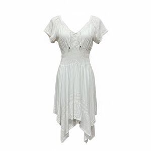 Chic Asymmetrical White Dress